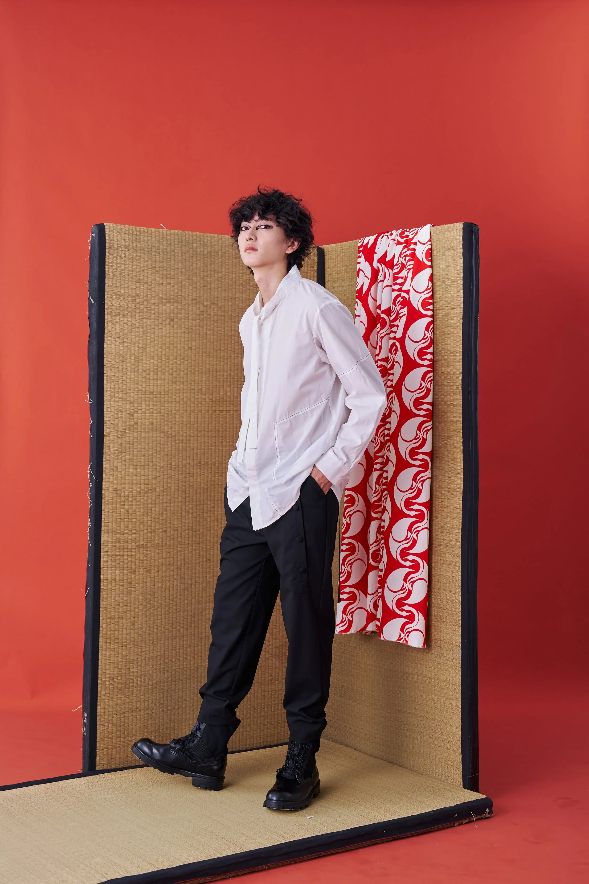 Deconstructed Collar Tie Shirt (White) — INF - Garment for the